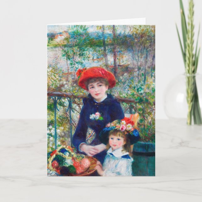 Carte Deux Soeurs - Renoir Impressionniste Peinture 1881 (Devant)