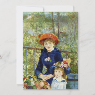 Carte Deux Sœurs (sur la terrasse) de Pierre Renoir