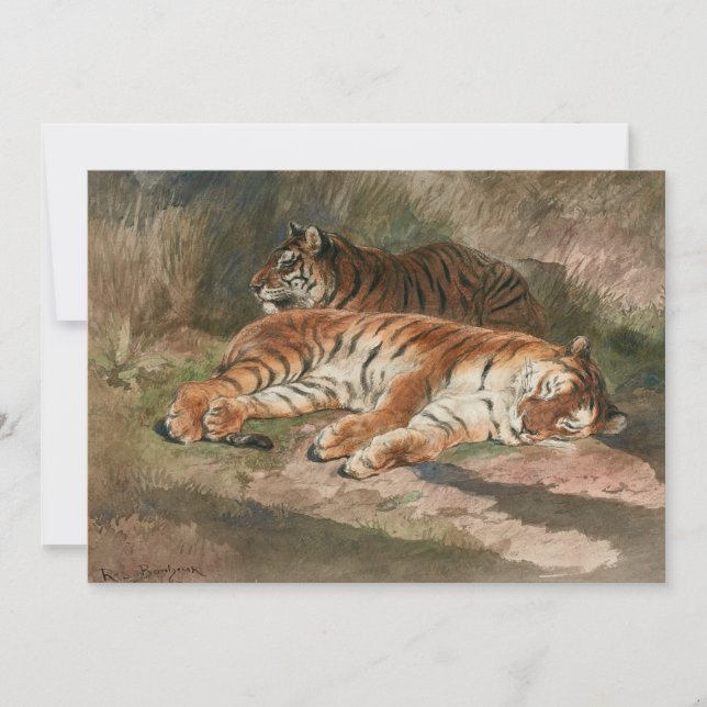 Carte Deux tigres en arrière | Rosa Bonheur (Devant)
