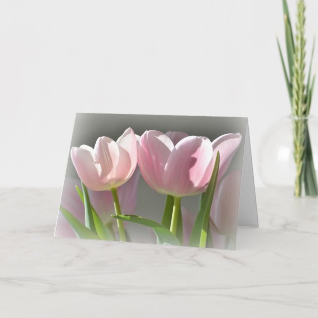 Carte Deux tulipes roses (Devant)