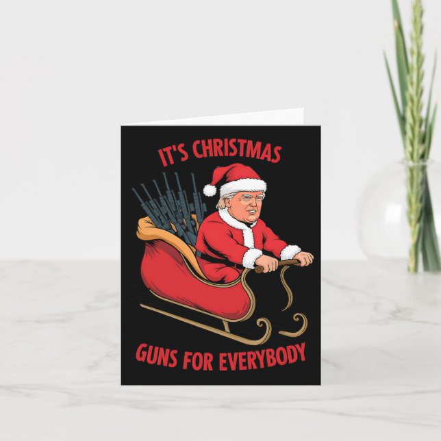 Carte Deuxième amendement Trump : Noël Père Noël (Devant)