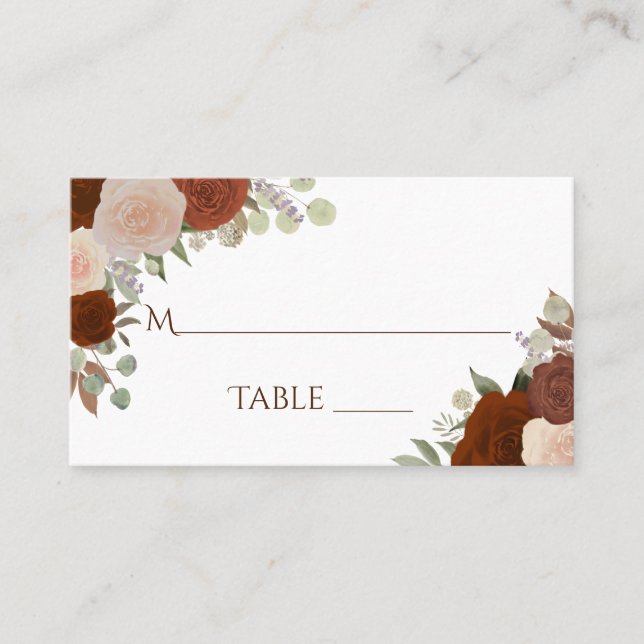 Carte d'évaluation d'écriture Mariage Rose orange  (Devant)