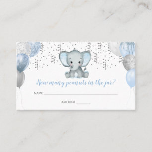 Carte d'évaluation du Baby shower des ballons élép