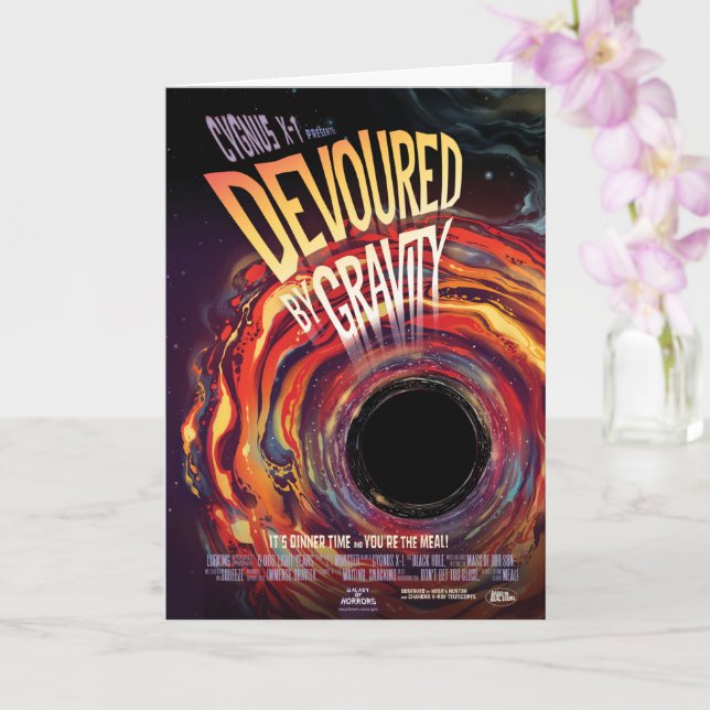 Carte Dévasté Par Gravité Halloween Trou Horreur Noir (Orchidée)