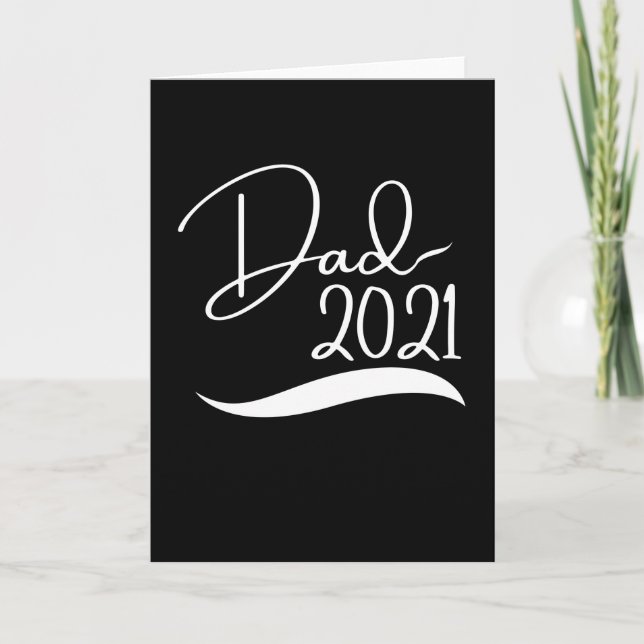 Carte Devenir un cadeau papa 2021 pour père Baby arrive (Devant)