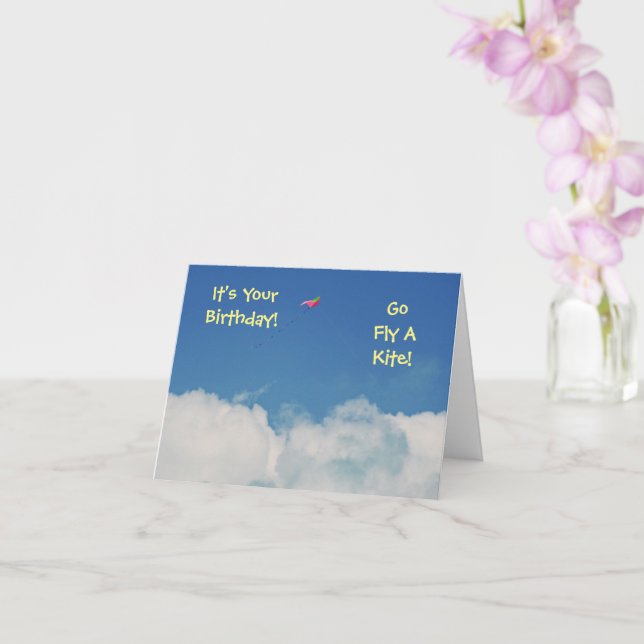 CARTE "DEVENIR UN HUMOUR D'ANNIVERSAIRE PLUS ÂGÉ, ALLEZ  (Orchidée)