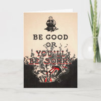 Carte Devil Personnalisable vintage "Be Good"