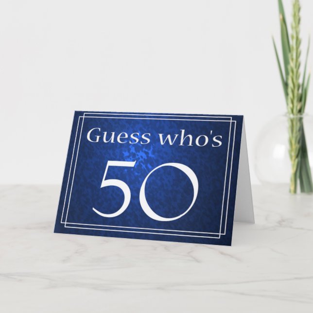 Carte Devinez qui a 50 ans ? (Devant)