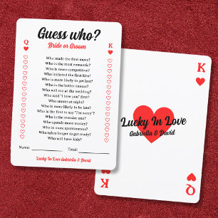 Carte Devinez Qui Marié Ou Couple Couple Jeu De Douche