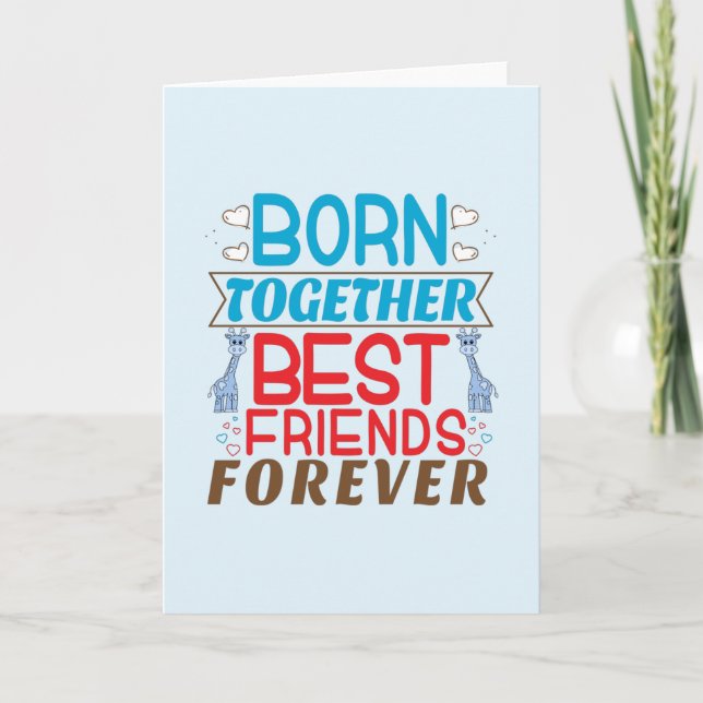 Carte Devis des meilleurs amis jumeaux (Devant)