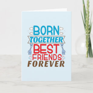Carte Devis des meilleurs amis jumeaux