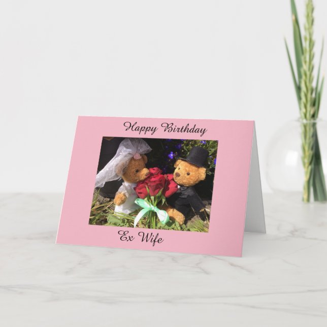 carte d'ex-femme d'anniversaire heureux (Devant)