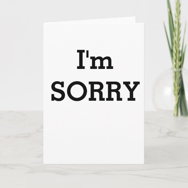 Carte d'excuses (Devant)