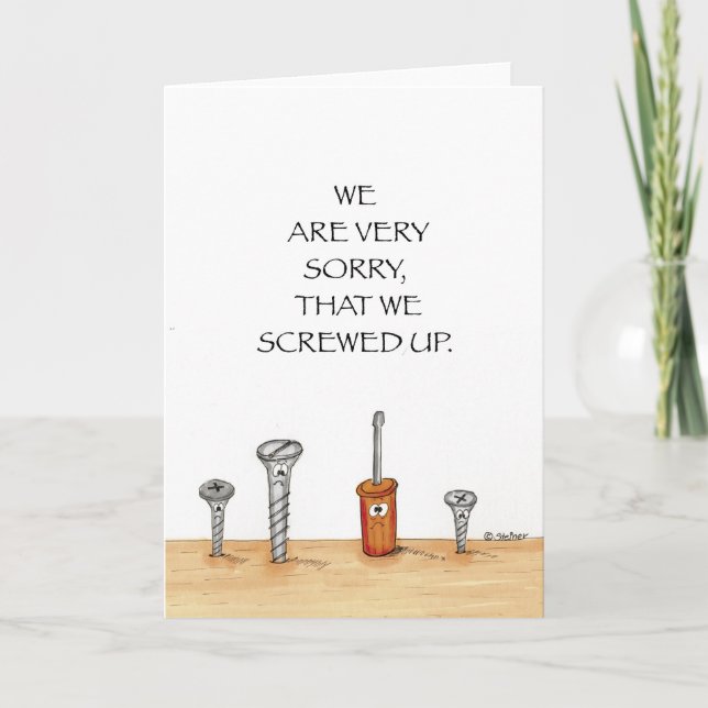 Carte d'excuses d'entreprise (Devant)