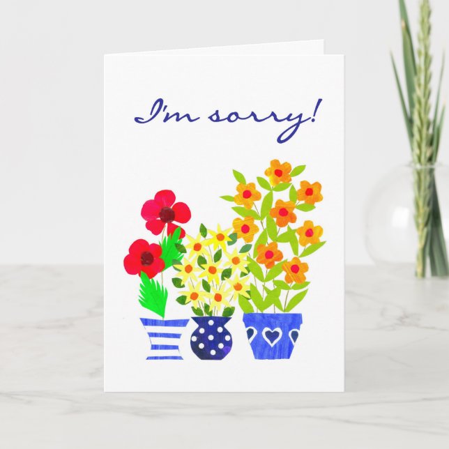 Carte d'excuses - Flower Power (Devant)