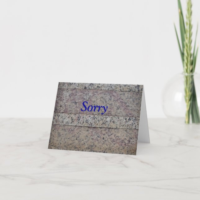 Carte d'excuses Humorus (Devant)