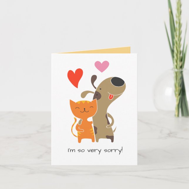 Carte d'excuses, texte personnalisé (Devant)