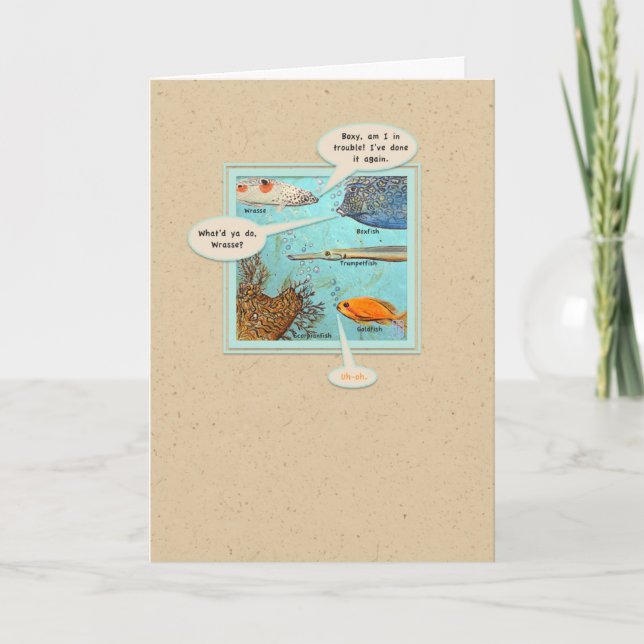Carte d'excuses Wrasse & Friends (Devant)