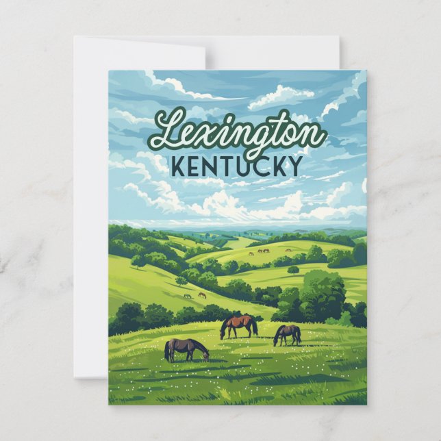 Carte d'exploitation Bluegrass Cheval Lexington Ke (Devant)