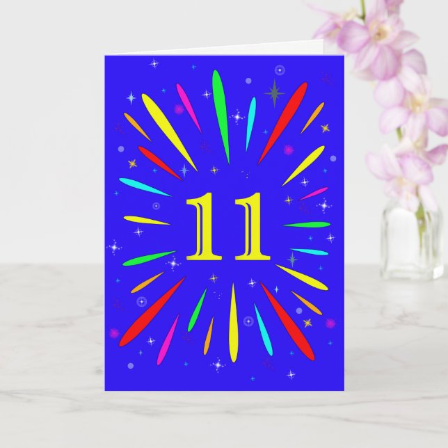 Carte d'explosion du 11e anniversaire (Orchidée)