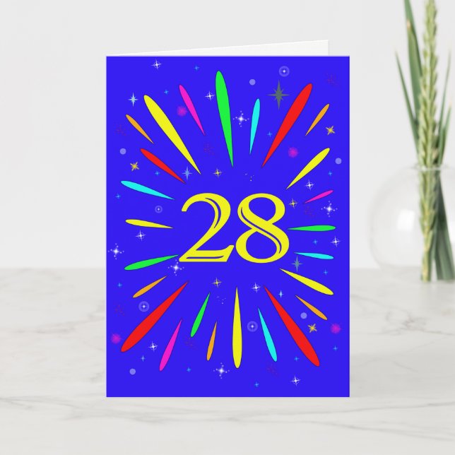 Carte d'explosion du 28e anniversaire (Devant)