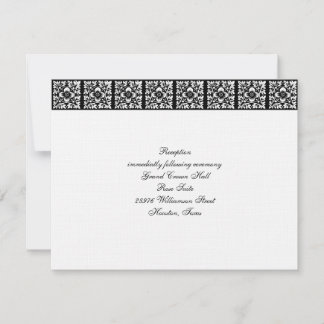 Carte d'Faire-part de mariage de la Cravate noire
