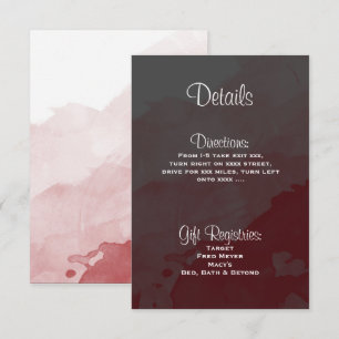 Carte d'Faire-part de mariage Gray and Maroon