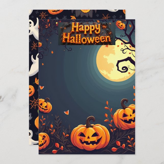 carte d'Halloween (Devant / Derrière)
