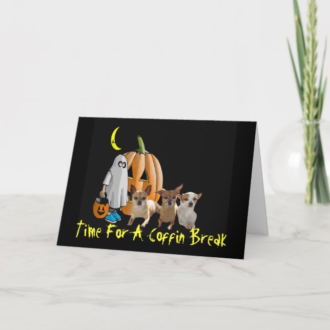 Carte d'Halloween Chihuahua (Devant)