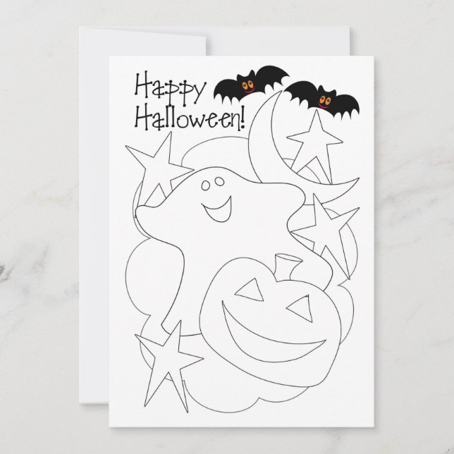 Carte d'Halloween Color Me Kids (Devant)