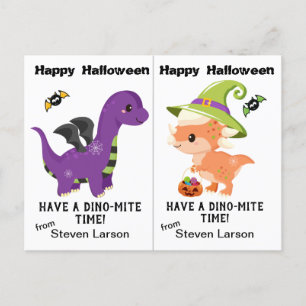 Carte d'Halloween Dino-Mite Dinosaurs