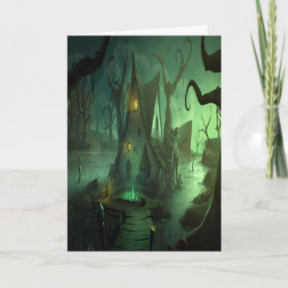 Carte d'Halloween éffrayant House