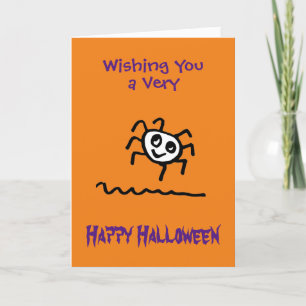 Carte d'Halloween Éffrayant Spider