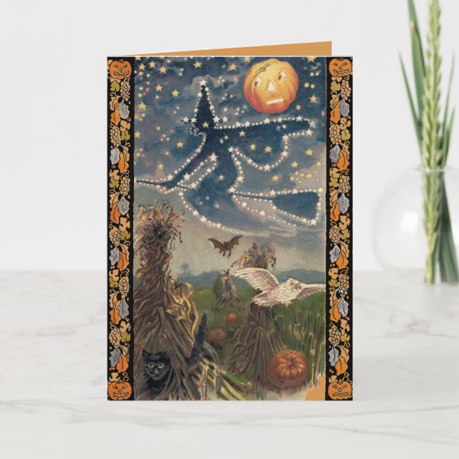 Carte d'Halloween étoilée (Devant)