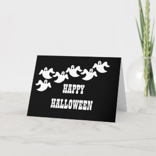 Carte d'Halloween Ghost Party, noir