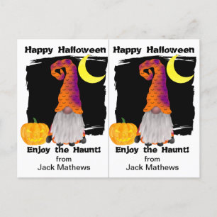 Carte d'Halloween Gnome Wizard