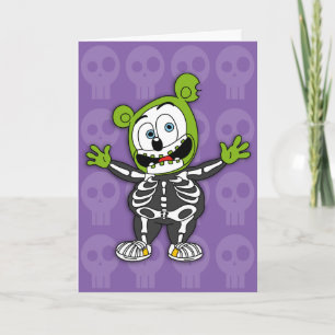 Carte d'Halloween Gummibär Skeleton
