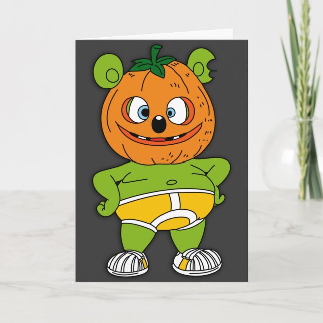 Carte d'Halloween Jack-O-Lantern Gummibär (Devant)