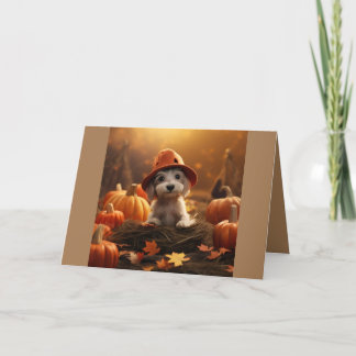 Carte d'Halloween joyeux pour marionnettes mignonn