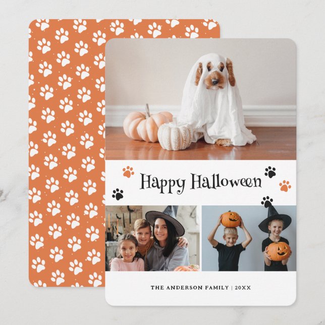 Carte d'Halloween pour animaux de compagnie Emprei (Devant / Derrière)