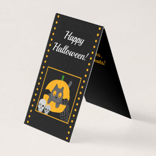 Carte d'Halloween pour enfants Crâne de citrouille