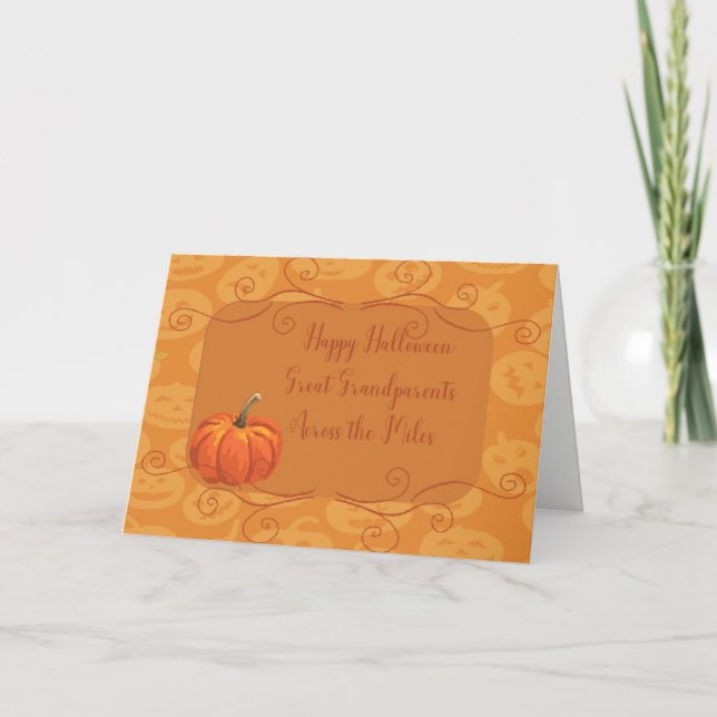 Carte d'Halloween pour grands-parents à travers le (Devant)