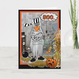 Carte d'Halloween pour le Fantôme d'oiseaux de pri