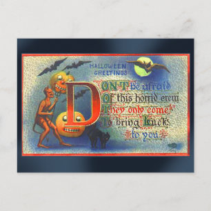 Carte d'Halloween pour les diables et les chauves-