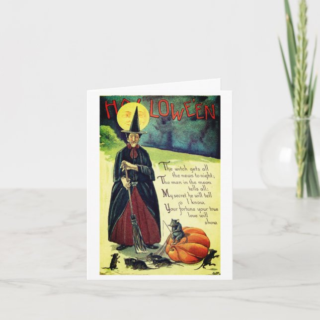 Carte d'Halloween rétro (Devant)