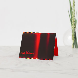 Carte d'Halloween rouge écarlate gothique