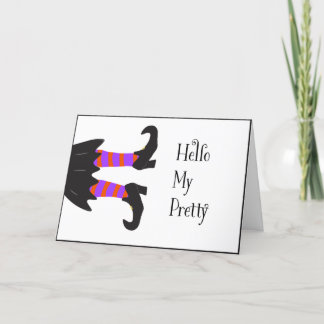 Carte d'Halloween sorcière