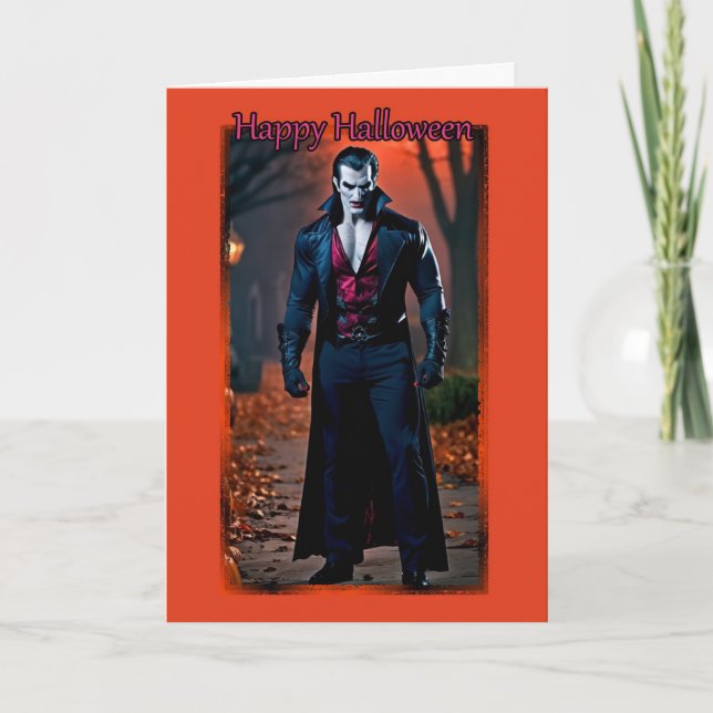 Carte d'Halloween Vampire Hunk (Devant)