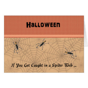 Carte d'Halloween Web Spider