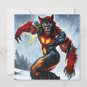 Carte d'Halloween Werewolf unique
